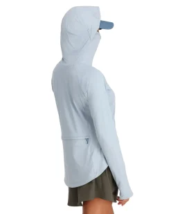 Discount Simms Fishing Women's SolarFlex® Cooling Hoody 2024 Steel Blue