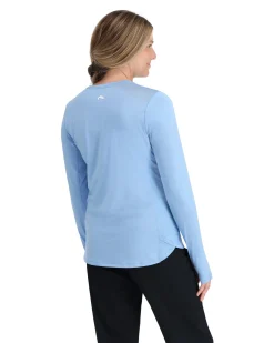 Discount Simms Fishing Women's SolarFlex® Crew Cornflower