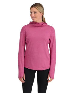 Best Simms Fishing Women's SolarFlex® Hoody Fuchsia Heather