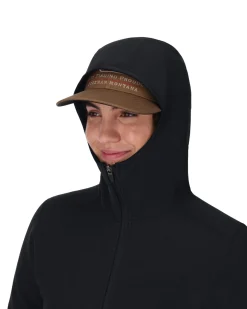 New Simms Fishing Women's Strata 330 Full-Zip Midlayer Hoody Black