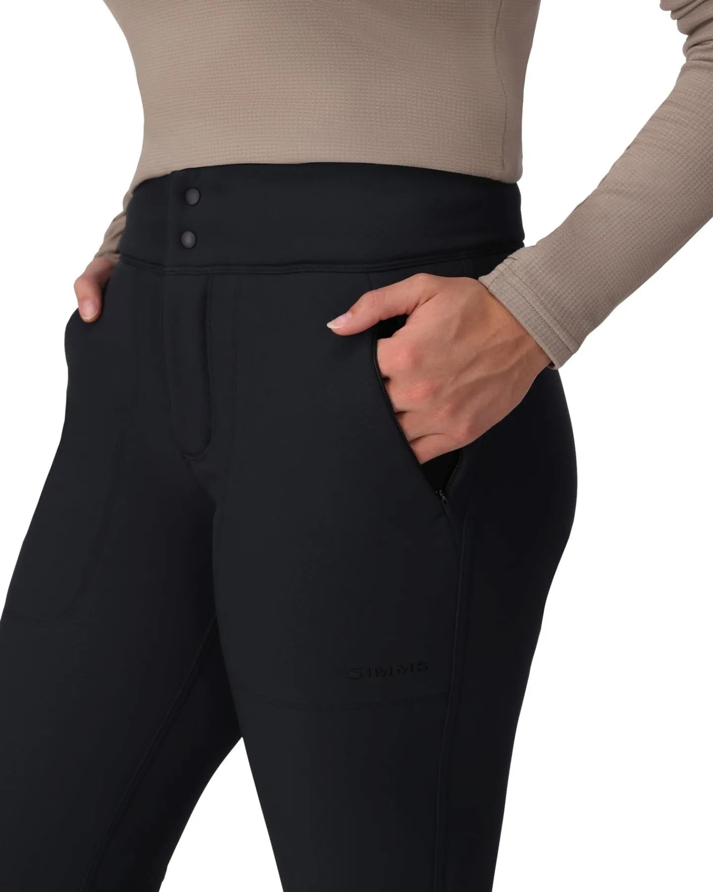 Discount Simms Fishing Women's Strata 330 Midlayer Bottom Black