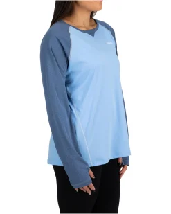 Outlet Simms Fishing Women's Sun Shirt Cornflower Heather