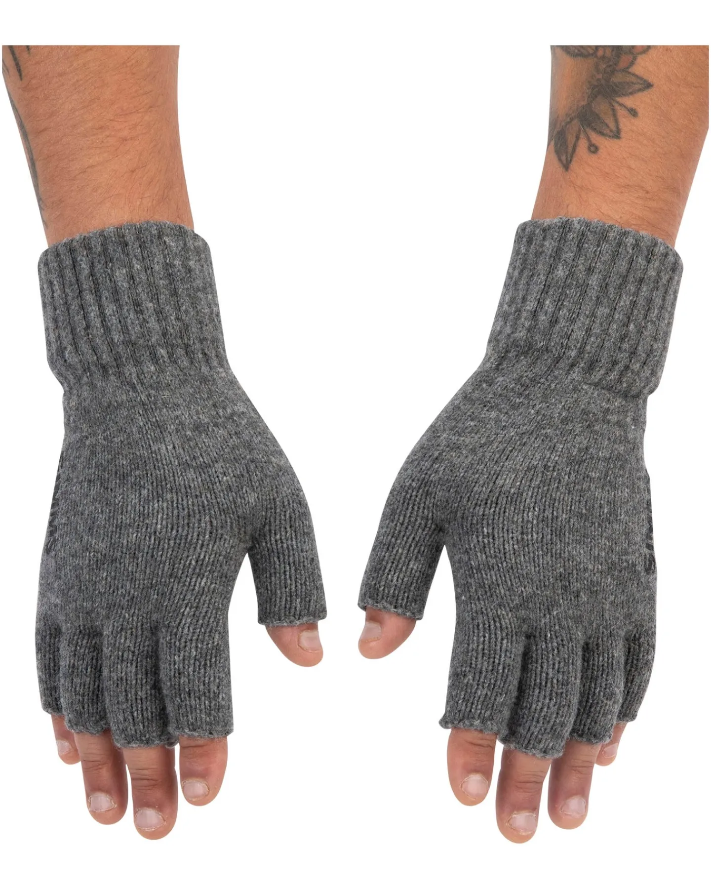 Discount Simms Fishing Wool Half-Finger Glove Steel