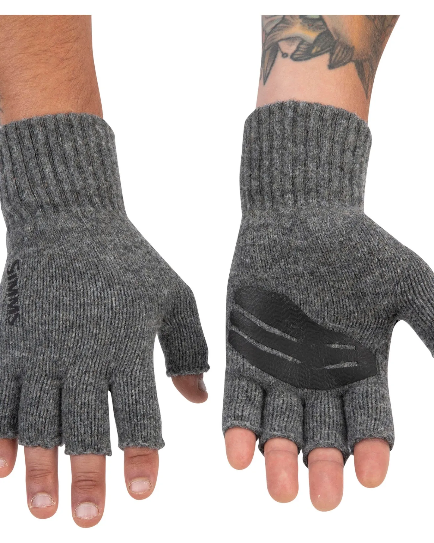 Discount Simms Fishing Wool Half-Finger Glove Steel